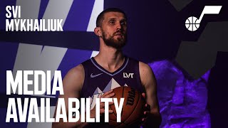 SVI MYKHAILIUK 202425 Media Day Availability 🎙️  UTAH JAZZ [upl. by Ramah587]