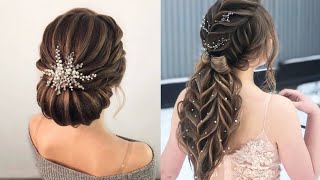 Wedding hairstyles  hair tutorial  1 min easy ponytail hairstyle hack  Easy and quick hairstyle [upl. by Ashok]