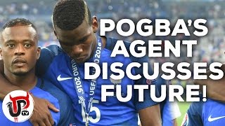 PAUL POGBAS AGENT DISCUSSES FUTURE AT JUVENTUS [upl. by Anillehs402]