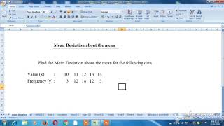 Mean deviation about the mean Explain in Tamil [upl. by Adnomal]