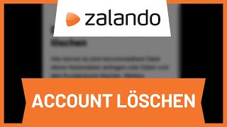 Zalando Account löschen • Tutorial [upl. by Nolham992]