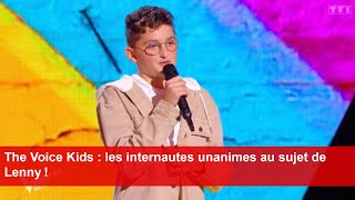 The Voice Kids  les internautes unanimes au sujet de Lenny [upl. by Collum]