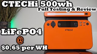 CTECHi GT500 Power Station  LiFePO4  Excellent Pricing  065 Per WH  Wireless Charging and MORE [upl. by Annaya378]