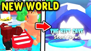 New WORLD 16 RIFT CAVE UPDATE EARLY in Roblox Arm Wrestle Simulator [upl. by Selmore]