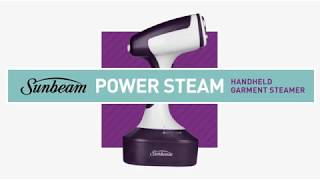 Power Steam Handheld Garment Steamer  Freshens garments quickly and easily  Sunbeam [upl. by Giglio793]