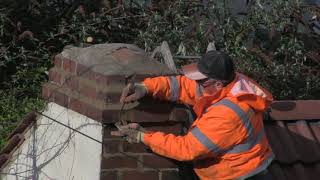 ROOFER AT WORK  RePointing Brickwork [upl. by Lindly]