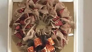 FallHalloween Burlap Wreath2nd in Wreath SeriesSeptember 28 2017 [upl. by Gunn]