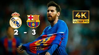 Barcelona Vs Real Madrid 32  4K 2017 Highlights Arabic Commentary [upl. by Eppillihp]