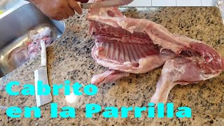 CABRITO ASADO EN LA PARRILLA  GRILLED BABY GOAT [upl. by Egiap]