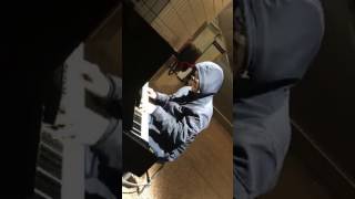 MAITRE GIMS LAISSEZ PASSER LIVE PIANO COVER BY SEDZIK 78 GARE DE LYON PART DIEU [upl. by Arretak]