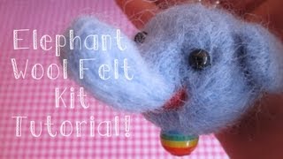 ♡ Elephant Wool Felt Daiso Kit Tutorial Sweetorials Audition ♡ [upl. by Minton]