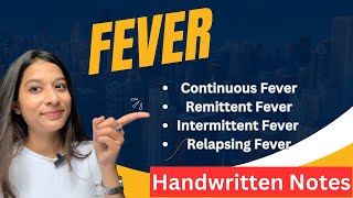 Types of Fever in Hindi  Continuous Remittent Intermittent amp Relapsing Fever  Notes [upl. by Kutzer540]