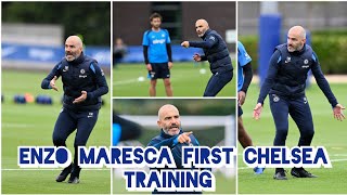 Enzo Maresca First Chelsea Training Session At Cobham [upl. by Coit82]