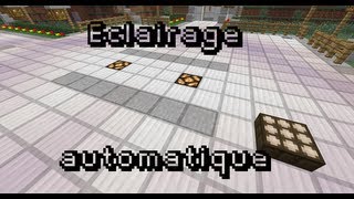 Minecraft Tuto redstone  16 Eclairage automatique FR [upl. by Aydne]