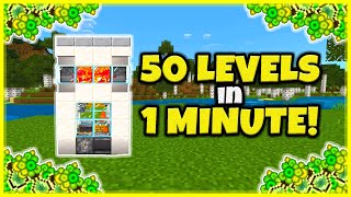 BEST XP FARM EVER 50 LEVELSMINUTE In Minecraft Bedrock And Java 121 [upl. by Arrek]