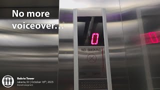 Schindler MRL Parking Lifts  Elevators  Bakrie Tower Jakarta [upl. by Mayor]