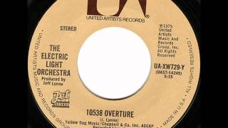 10538 OvertureLive At Long Beach CA  1974 by ELO on 1975 United Artists 45 [upl. by Horodko]