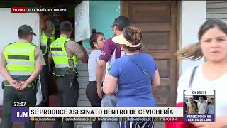 Se produce asesinato dentro de cevichería en VMT [upl. by Onaireves340]