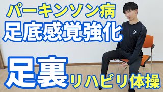 足底感覚の強化が鍵【パーキンソン病の方向け】転倒予防に効果的な足裏リハビリ体操 [upl. by Obaza]