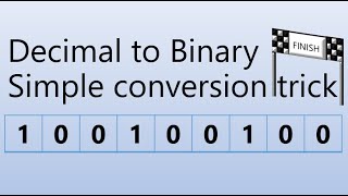 Decimal to Binary  Simple conversion trick [upl. by Walters137]