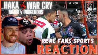 AMERICAN REACTS TO 2023 NRL ALL STARS HAKA V WAR CRY NRL ALL STARS  REAL FANS SPORTS [upl. by Nador724]