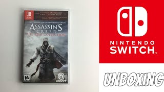 ASSASSINS CREED THE EZIO COLLECTION NINTENDO SWITCH GAME UNBOXING [upl. by Plumbo490]