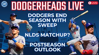 DodgerHeads Live Dodgers end regular season with sweep NLDS possibilities amp postseason outlook [upl. by Spielman]