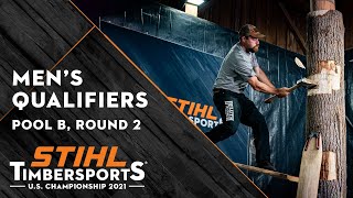 STIHL TIMBERSPORTS® US Mens Qualifiers 2021  Pool B Round 2 [upl. by Odradlig]