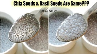 Chia Seeds amp Basil Seeds Sabja Are The Same  Quick Weight Loss With Chia Seeds  Health Benefits [upl. by Ainuj920]