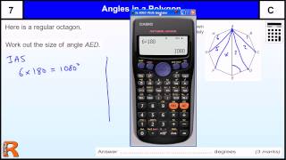 Angles in a Polygon interior exterior angles GCSE Maths revision Exam paper practice amp help [upl. by Sibilla]