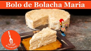 Bolo de Bolacha Maria com Natas  Portuguese Maria Biscuit Cake with Cream [upl. by Ydissak]