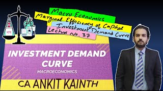 investment demand curve marginal efficiency of capital  irr economics lecture 37 macroeconomics [upl. by Edgardo848]