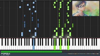 Shigatsu wa Kimi no Uso Opening 1  Hikaru nara Synthesia [upl. by Yorel239]