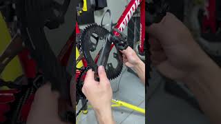 Carbon TI chainrings instalation cycling cyclinglife cyclingshorts cyclingsport bike roadbike [upl. by Utas]