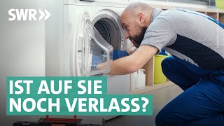 Defekte Waschmaschine – wie gut sind Handwerker Der Check  Marktcheck SWR [upl. by Sandry]