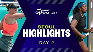 Anisimova Baptiste amp Raducanu in Day 2 action at Seoul 2024  WTA Match Highlights [upl. by Akerdna]