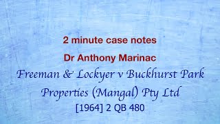 Freeman amp Lockyer v Buckhurst Park Properties Mangal Pty Ltd Ostensible Authority [upl. by Anisirhc]