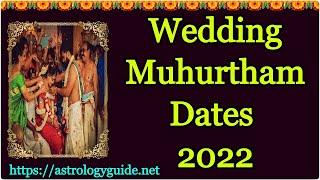 2022 Subha Muhurtham Dates for Wedding [upl. by Irol]