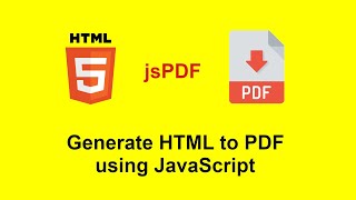 How to convert HTML to PDF using JavaScript [upl. by Rauscher]