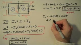 How to Solve a Kirchhoffs Rules Problem  Simple Example [upl. by Naara173]