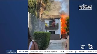 Escondido family still in motel after apartment fire displaces 23 residents [upl. by Rehteh]