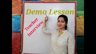 Teacher DEMO Lesson Interview  kvs  DEMO Class for teaching [upl. by Joete]