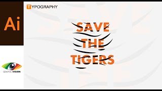 Adobe Illustrator  How to create Tiger stripe pattern  Typography design [upl. by Aluino]