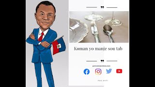 kòman yo manje sou tab itilizasyon kouvè yo  fouchèt kiyè kouto [upl. by Harland205]