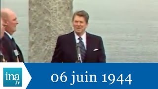 Ronald Reagan à la Pointe du Hoc  Archive INA [upl. by Leif]