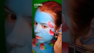 Cream face paint tutorial 🌹 makeuplook facepaint makeuptutorial [upl. by Ligriv]