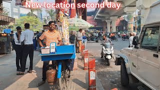 Cycle per food selling ka second day new location per [upl. by Okin]