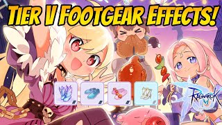 Tier V Footgear Effects Sneak Peek of Synthesis and Ancient Equipment Footgear  Ragnarok Mobile [upl. by Nayab]