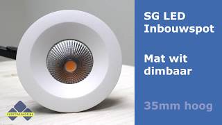 LED Inbouwspot Mat Wit Dimbaar  SG ledspots [upl. by Affay392]