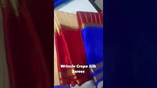 Pure wrinkle Creape Mysore silk sareeprice5500 Silk mark certified75gsm thickness [upl. by Leatri]